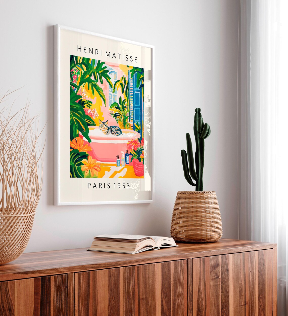 Grey Tabby Cat Aesthetic Art Print, Boho Decor - Image 5