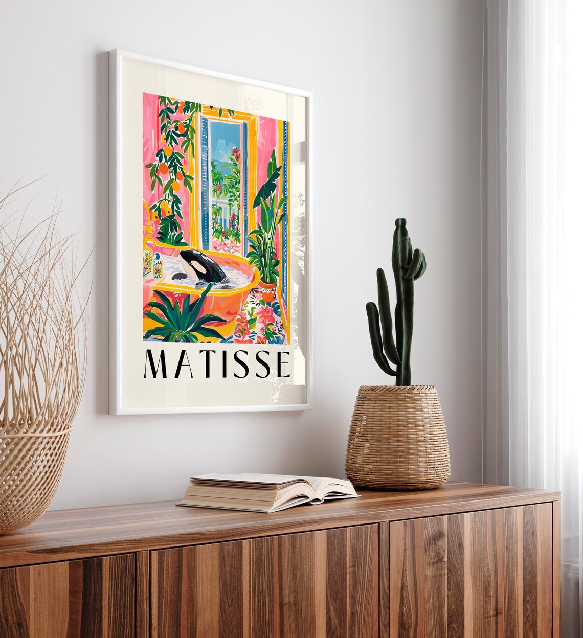 Orca in Bathtub, Matisse-Inspired Maximalist Art - Image 4