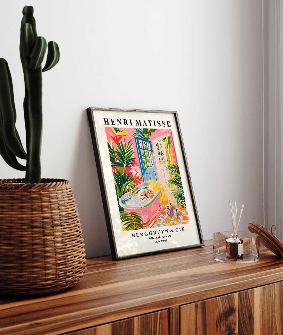 Hedgehog In Bathtub, Matisse-Inspired Art Print - Image 6