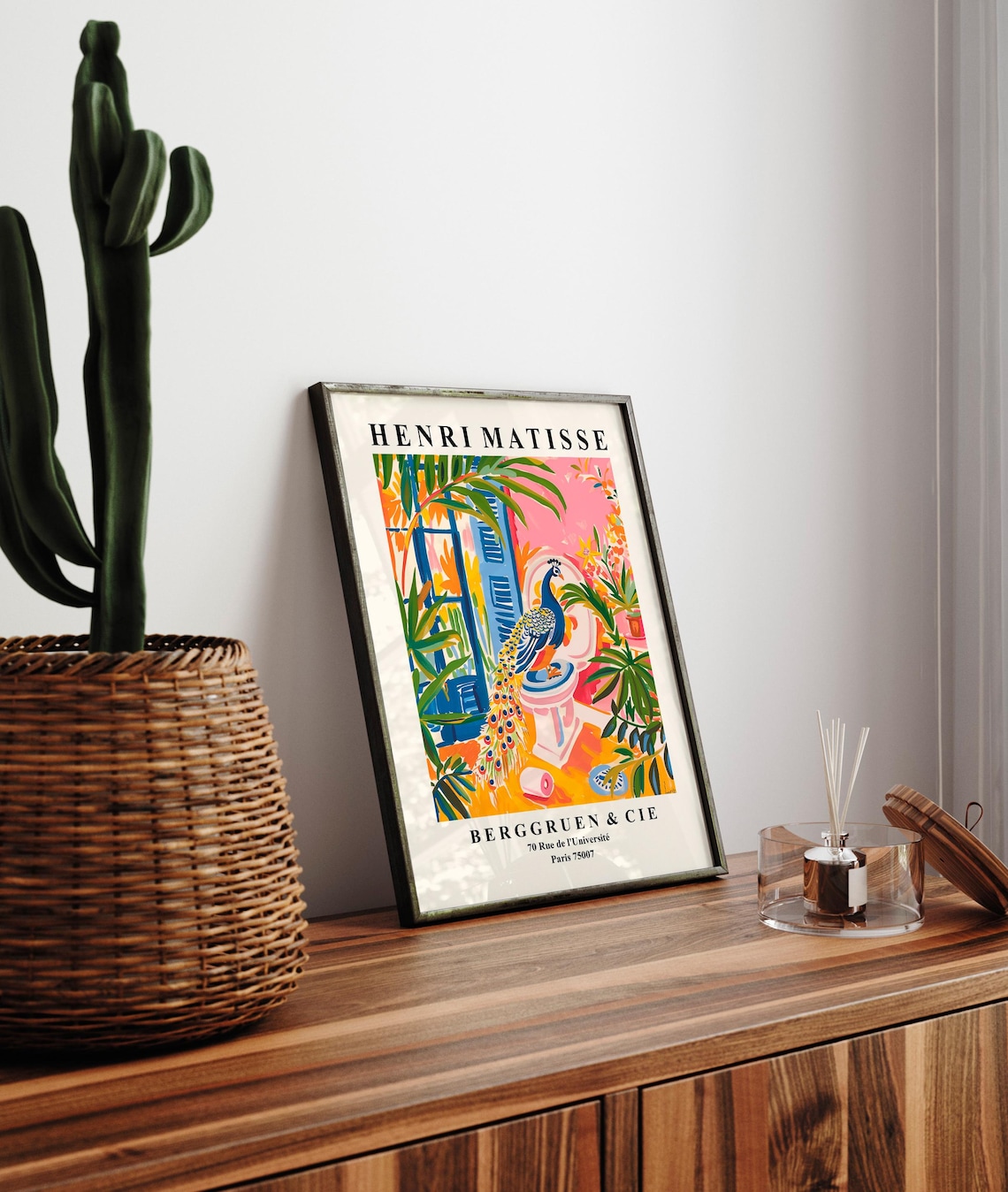 Peacock On Toilet, Matisse-Inspired Bathroom Art Print - Image 4