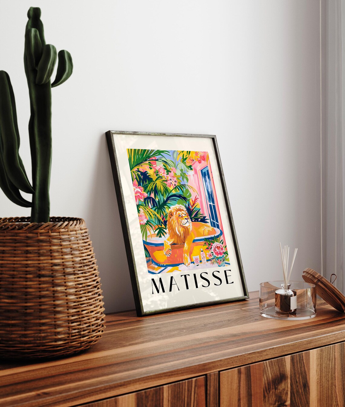 Cute Lion Print, Matisse-Inspired Bathroom Decor - Image 4