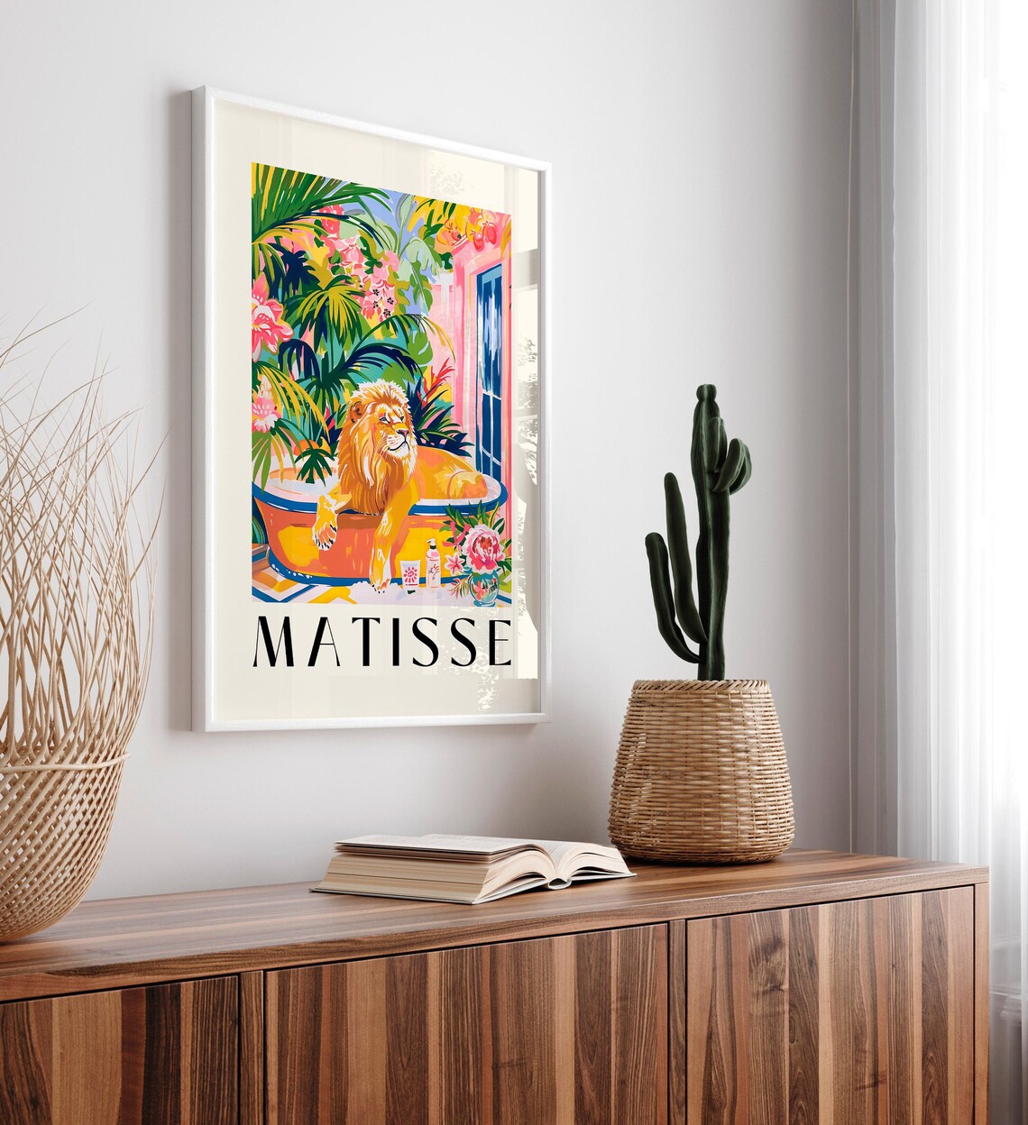 Cute Lion Print, Matisse-Inspired Bathroom Decor - Image 5