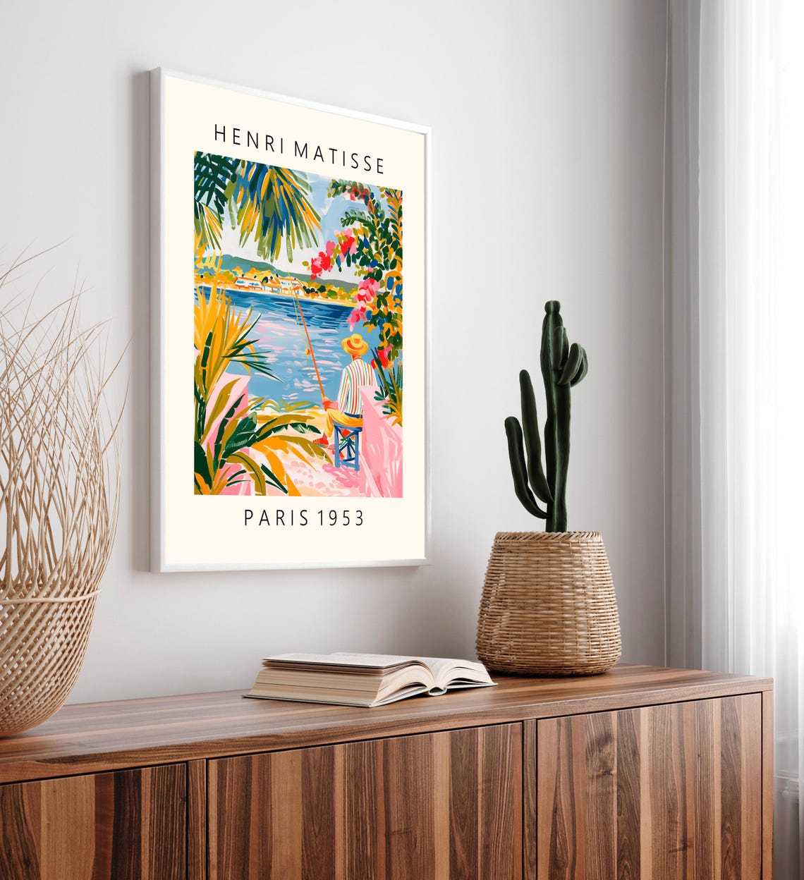 Henri Matisse Style Fisherman with Straw Hat Paris 1953 Art Poster - Image 5