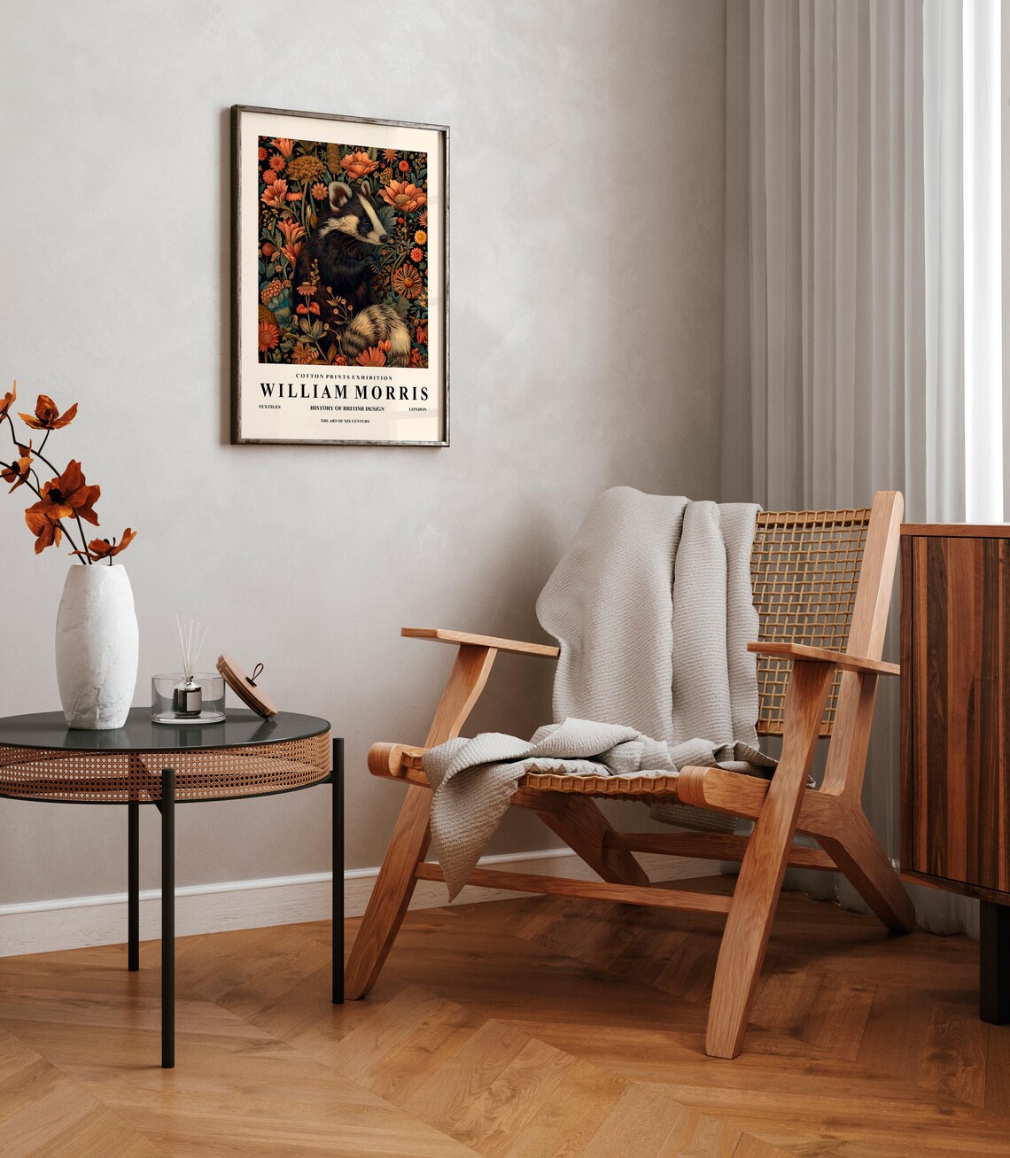 William Morris Skunk Botanical Bathroom Art Print - Image 2
