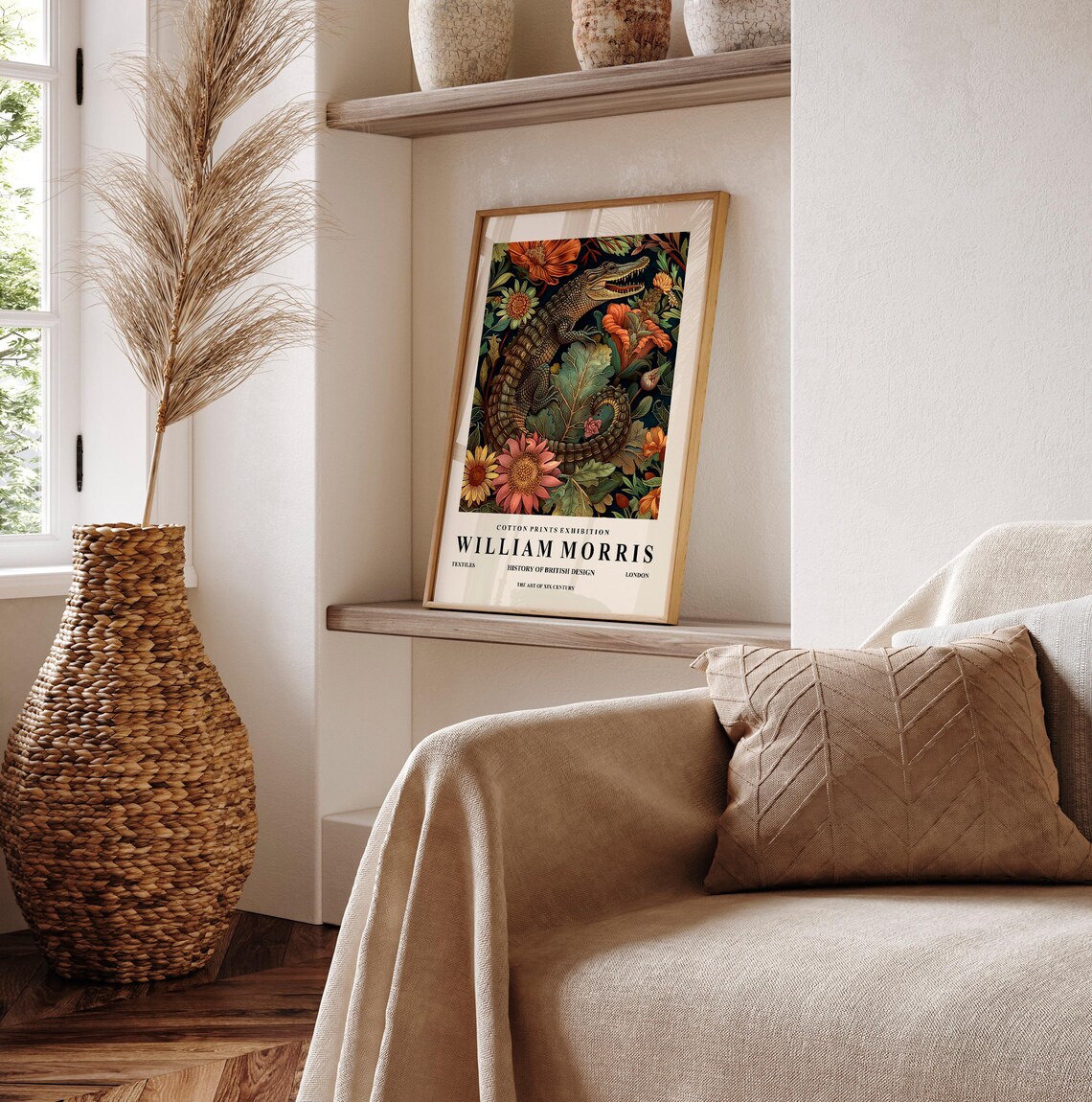 William Morris Crocodile Botanical Mid-Century Art Print - Image 6