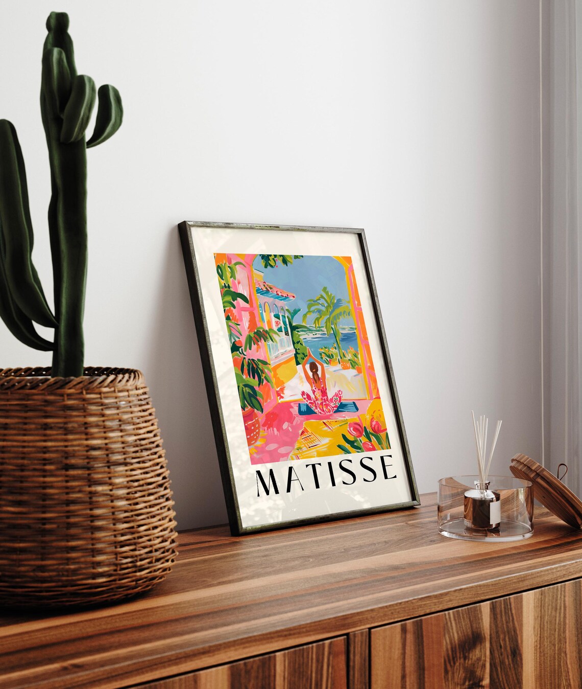 Matisse-Inspired Yoga Beachy Meditation Art Print - Image 3