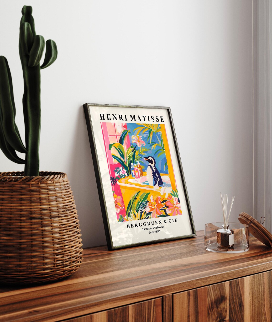 Penguin in Bathtub Matisse-Inspired Poster Print - Image 4