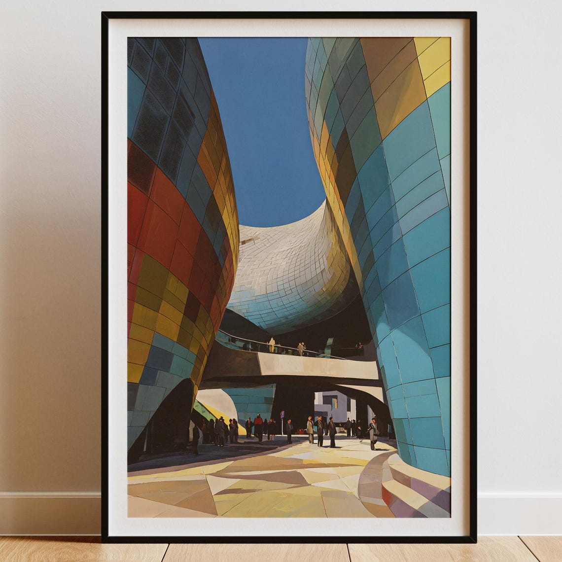 Seoul Dongdaemun Design Plaza Curved Modern Architecture Poster