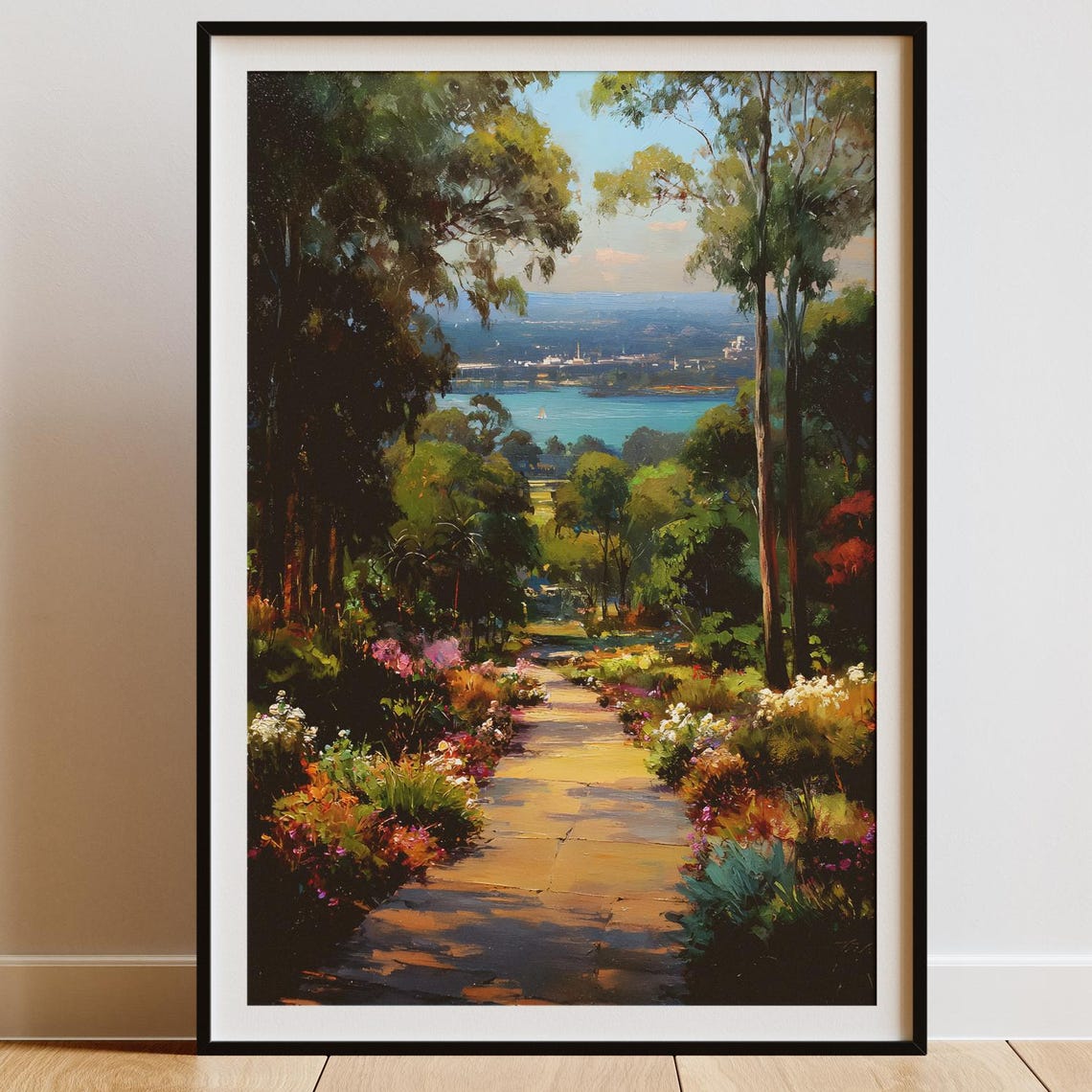 Perth Kings Park Art Print Australia Botanical Garden Wall Decor City View Painting Instant Nature
