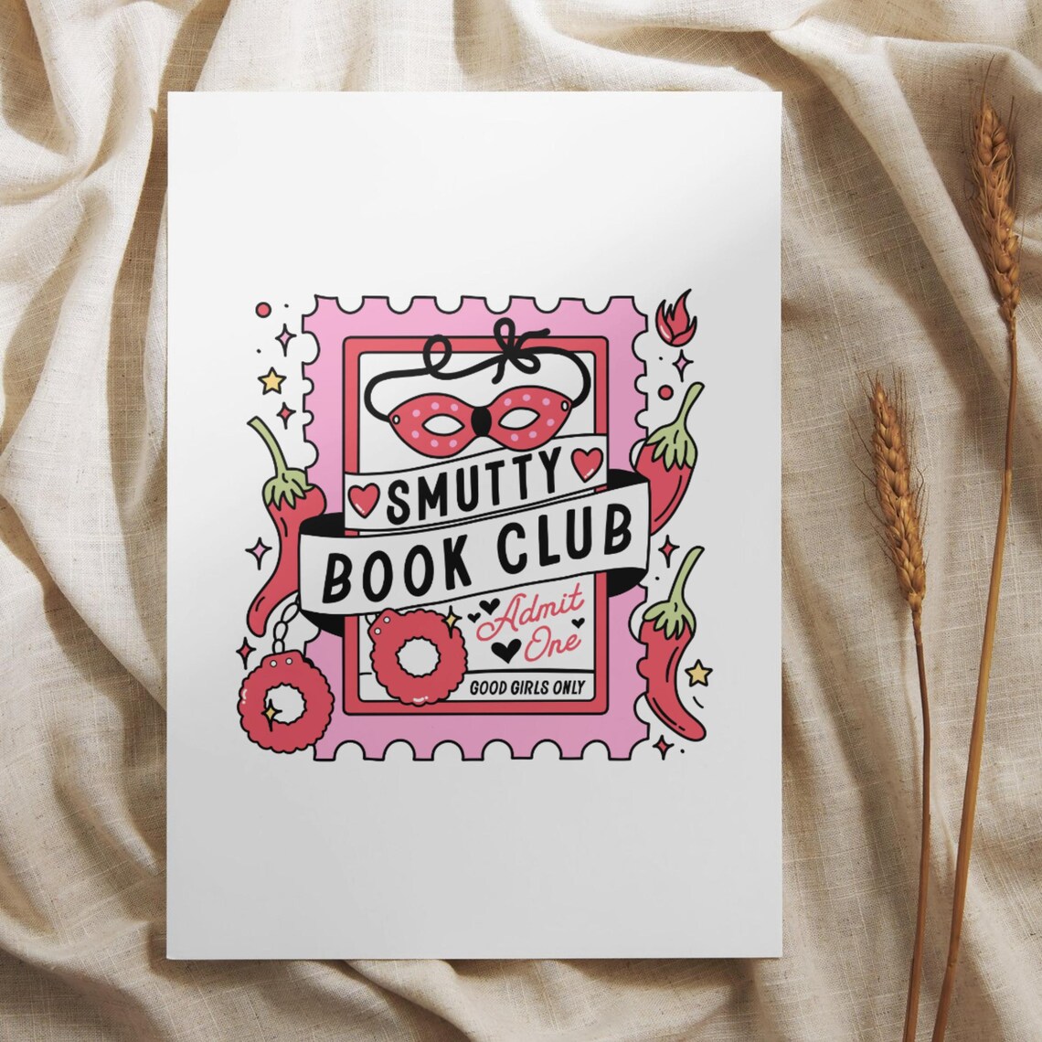 Bookish Smutty Book Club Poster Print, Booktok Aesthetic - Image 3