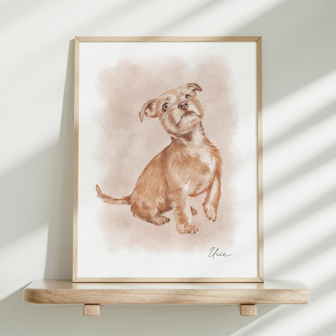 Cocker Spaniel Puppy Milo on Beach Custom Watercolor Portrait Poster - Image 4