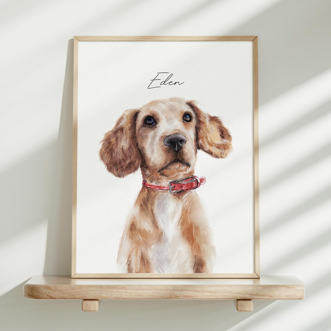 Tabby Cat Dominic Close-Up Custom Watercolor Pet Portrait Poster - Image 4