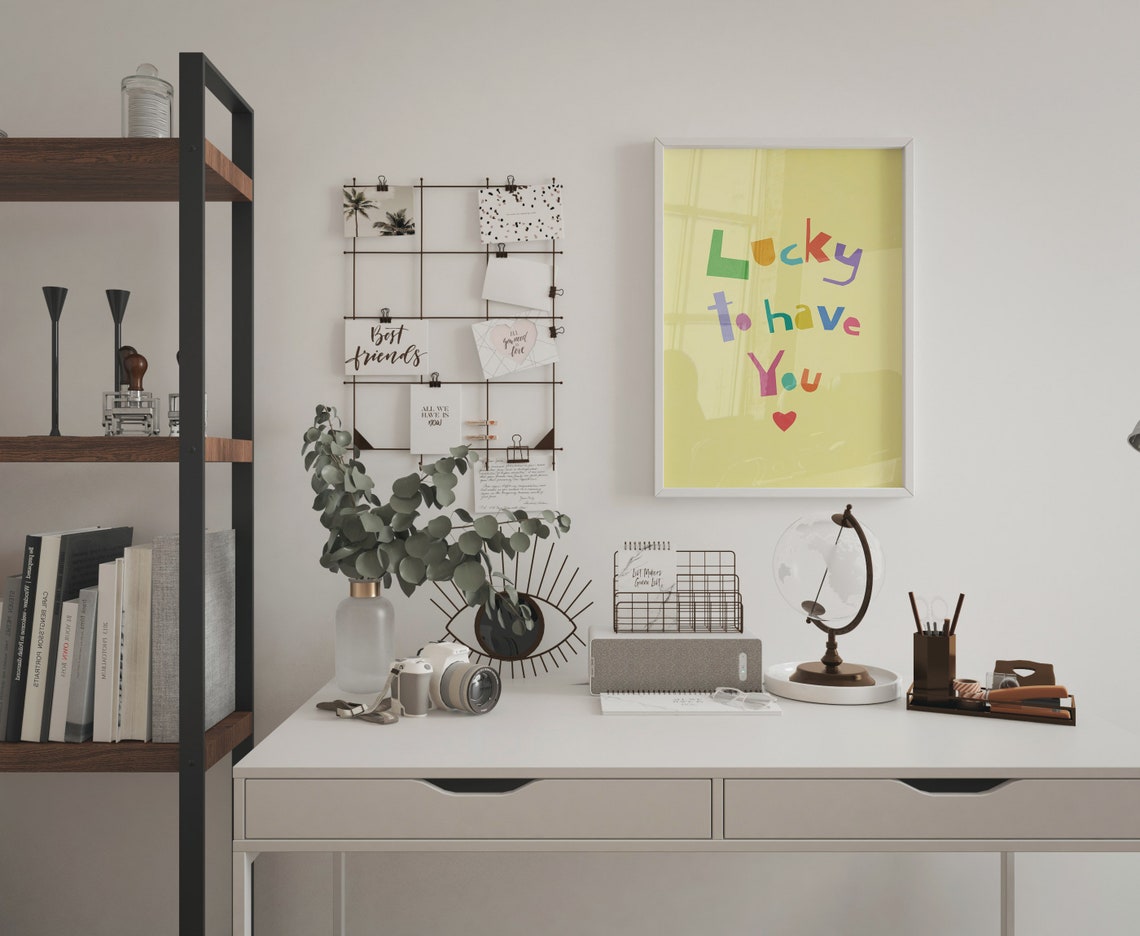 Lucky To Have You Kids Poster With Bright Playful Multicolor Lettering - Image 2