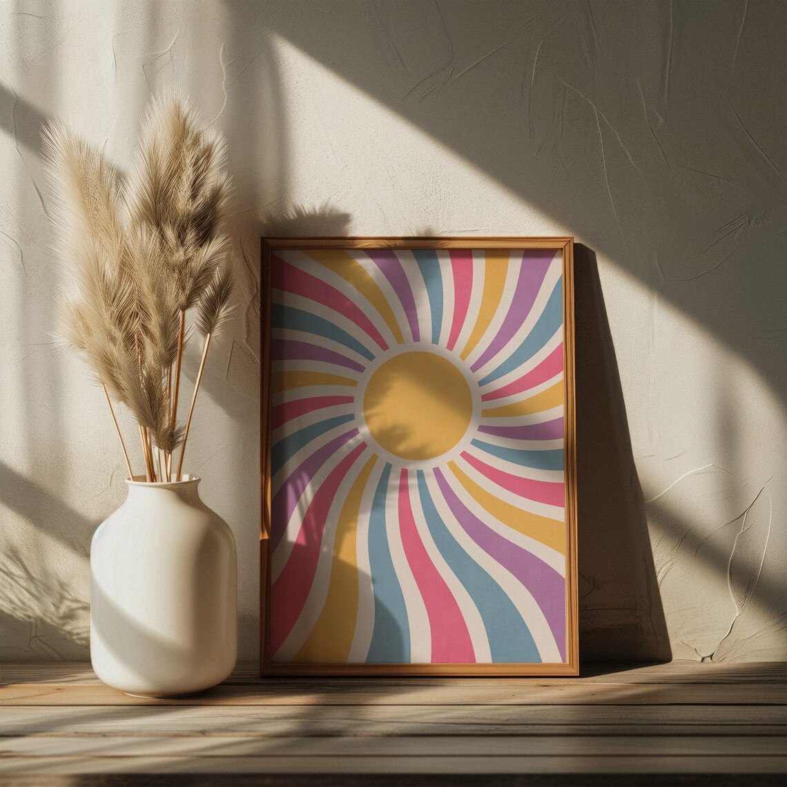 Colorful Sun Print Poster, Nursery Room Decor - Image 3