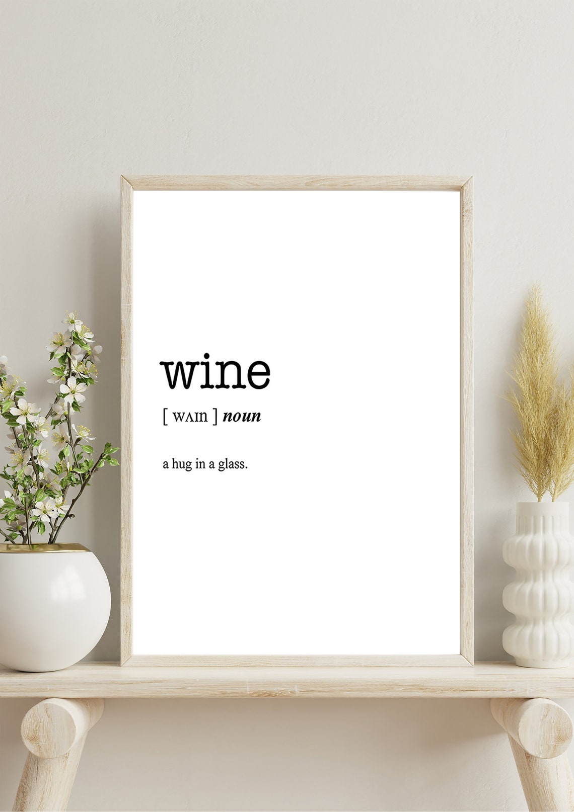 Wine Definition Funny Dictionary Meaning A Hug In A Glass Art Poster