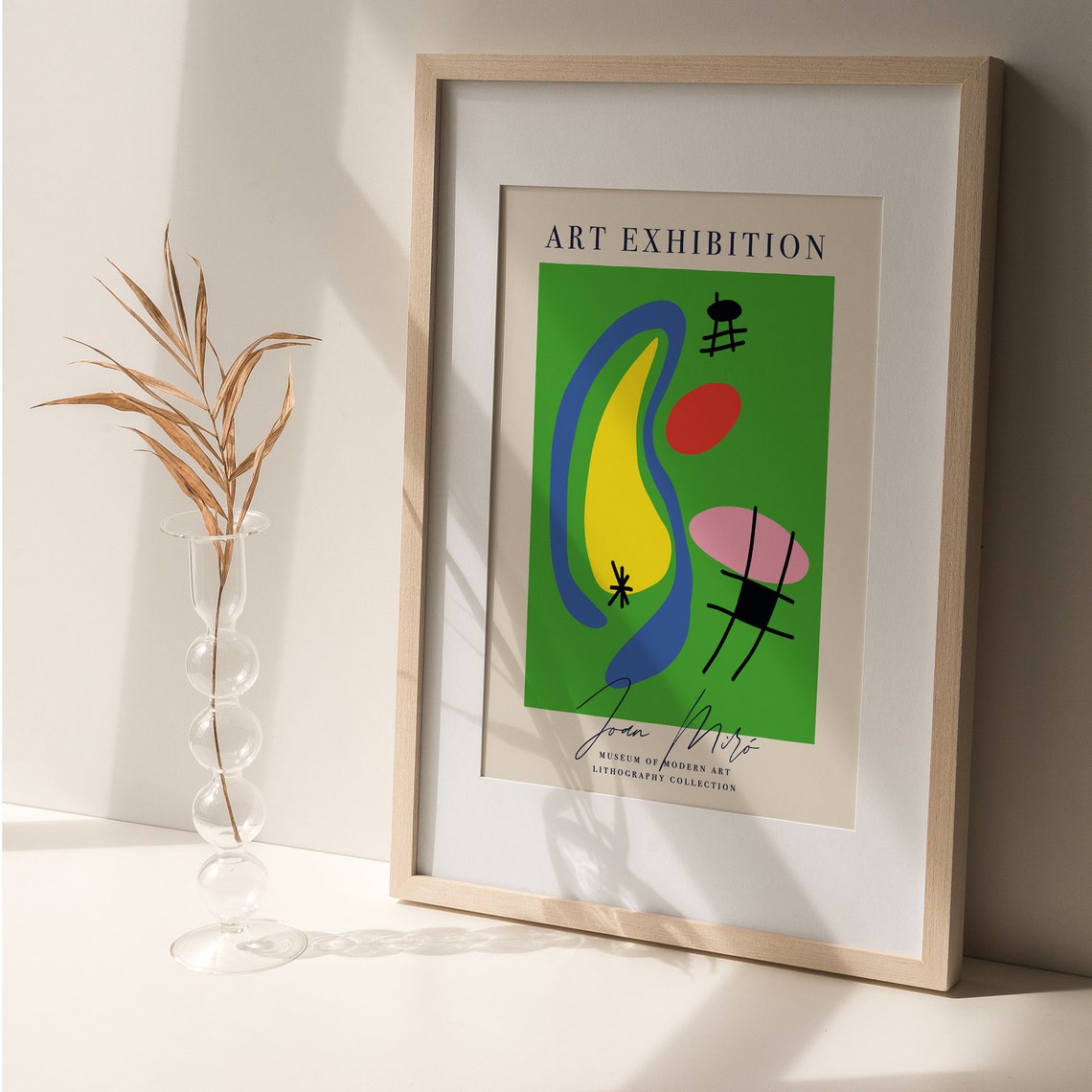 Joan Miro Green Abstract Art Exhibition Litho Collection Poster - Image 6