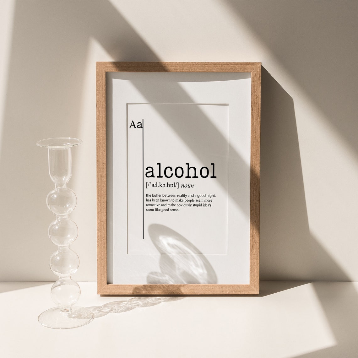 Alcohol Definition Funny Dictionary Meaning Good Night Humor Poster - Image 8
