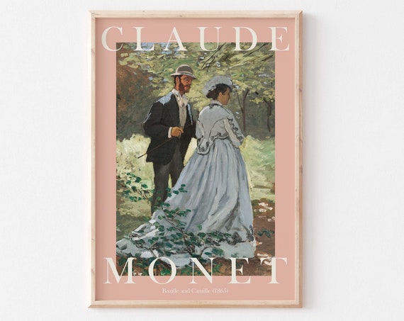 Monet Poster Claude Monet Print Monet Wall Art Monet Picture Modern Monet Print Vintage Monet Art Bazille And Camille