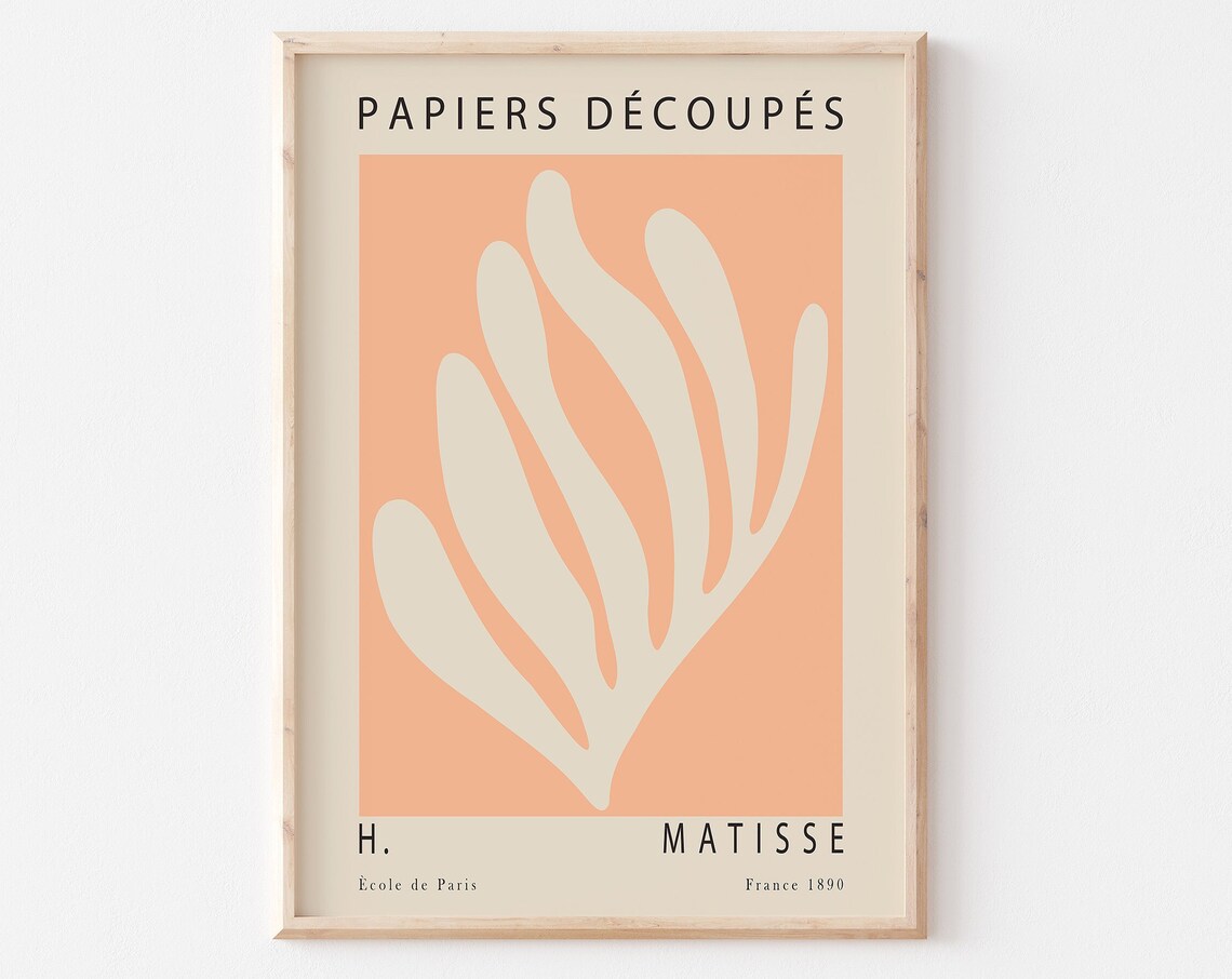 Henri Matisse Papiers Découpés Orange Leaf Cut Out Art Poster