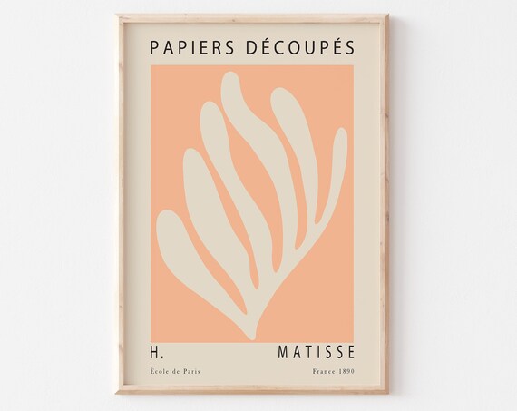 Henri Matisse Papiers Découpés Orange Leaf Cut Out Art Poster