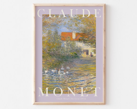 Monet Poster Claude Monet Print Monet Wall Art Monet Picture Modern Monet Print Vintage Monet Art Claude Monets The Geese