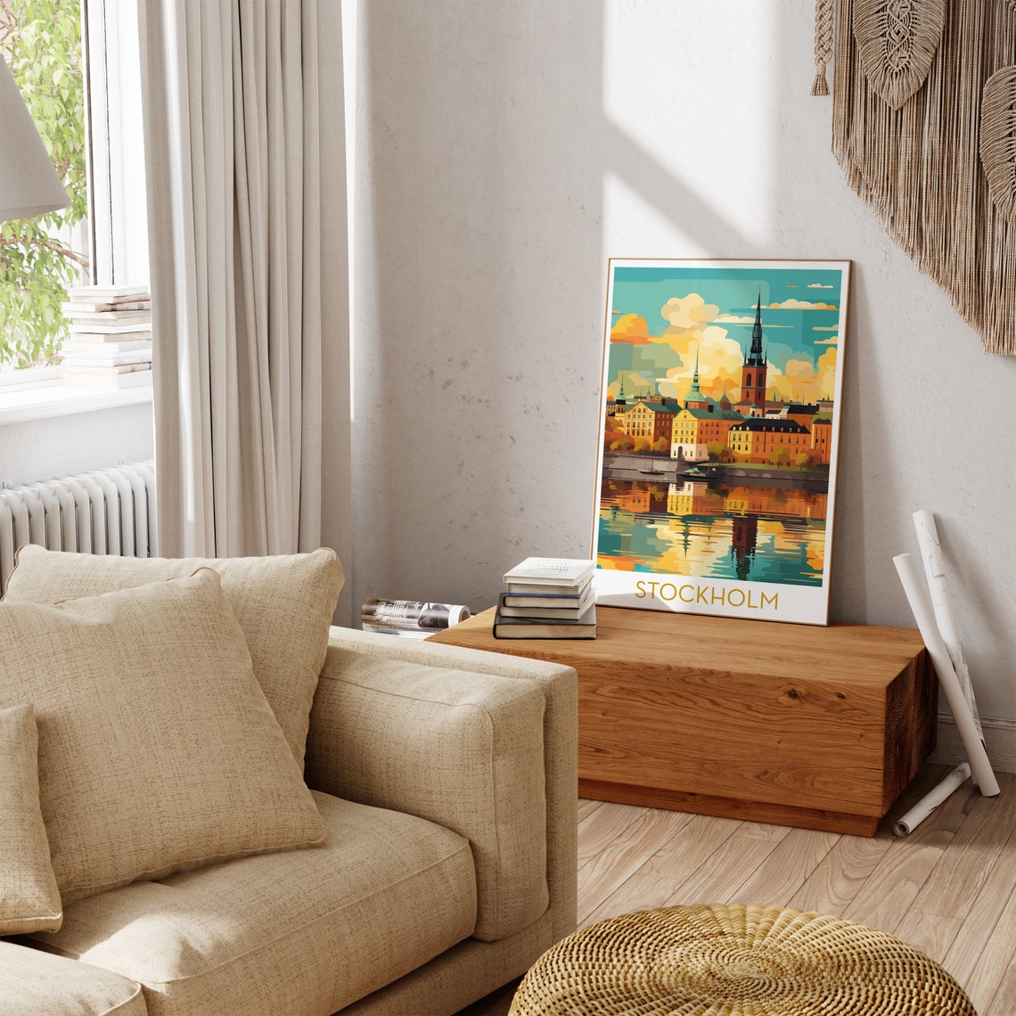 Stockholm Sweden Waterfront Poster with Gamla Stan Reflections - Image 3