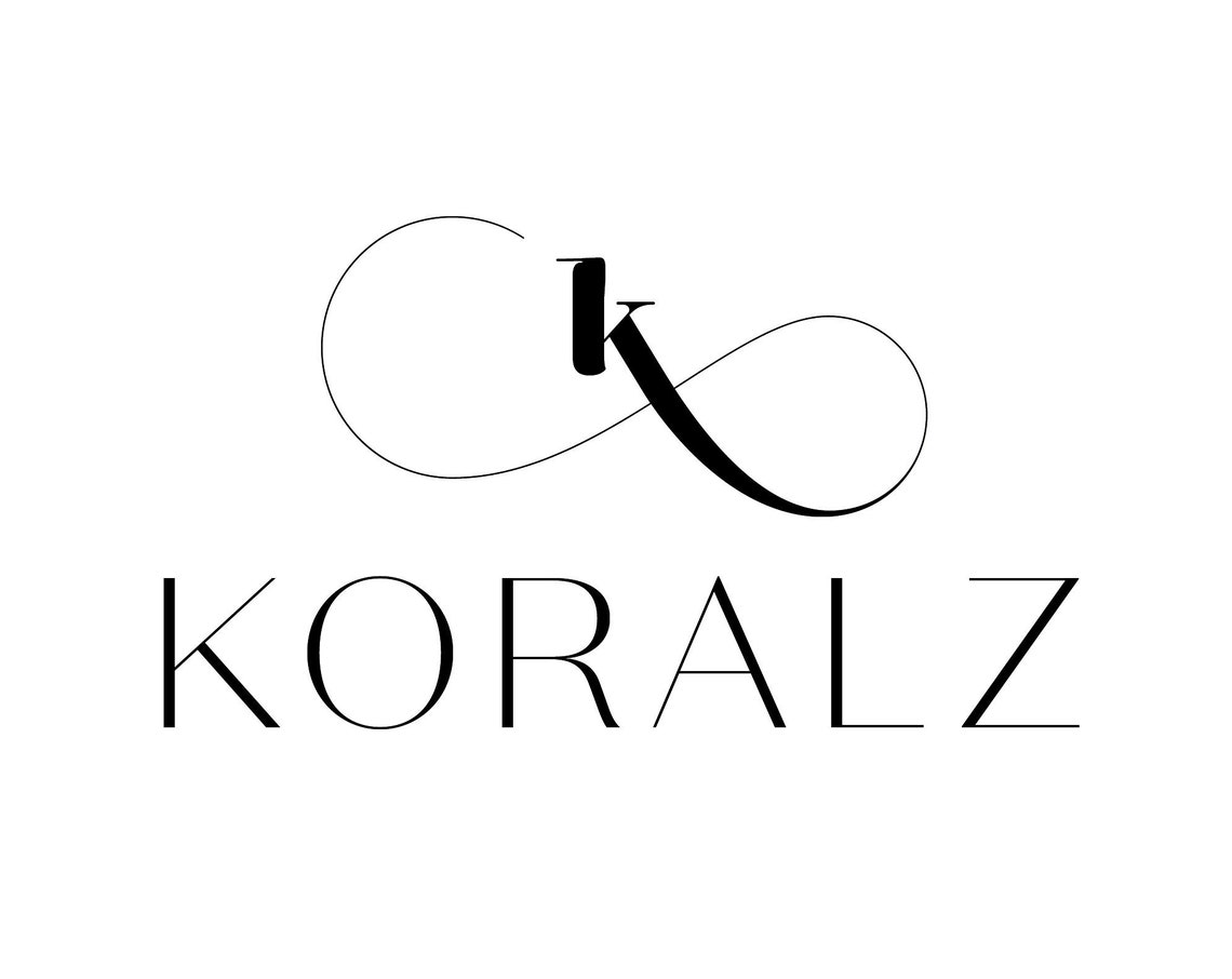 Koralz Minimal Infinity Monogram Black White Brand Logo Poster