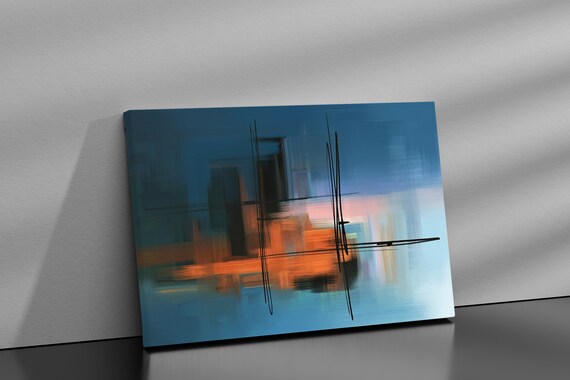 Modern Abstract Lines Painting Paint Textured Print Colorful Abstract Print Line S Art