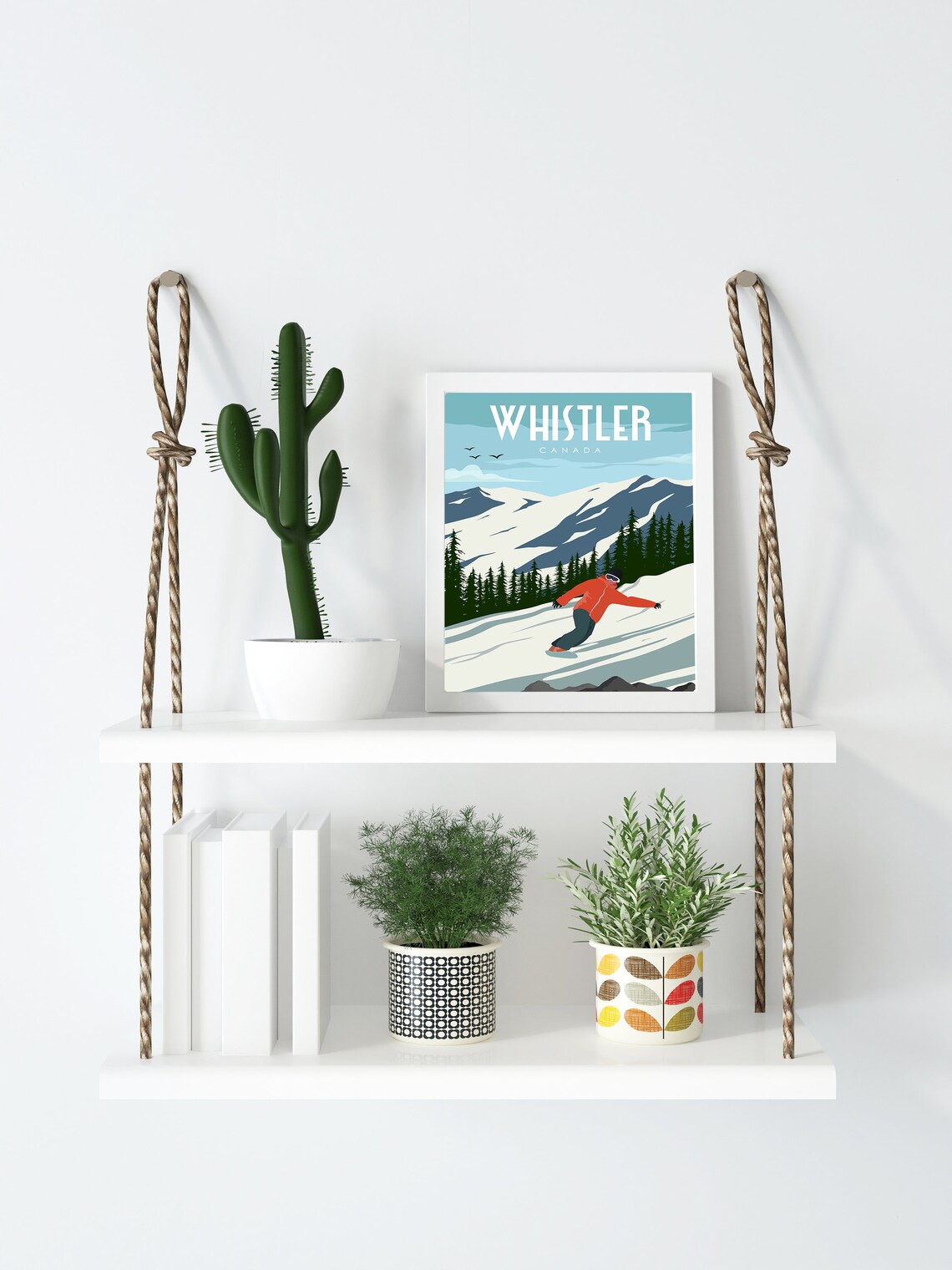 Whistler Travel Poster, Canada Snowboarding Wall Art - Image 2