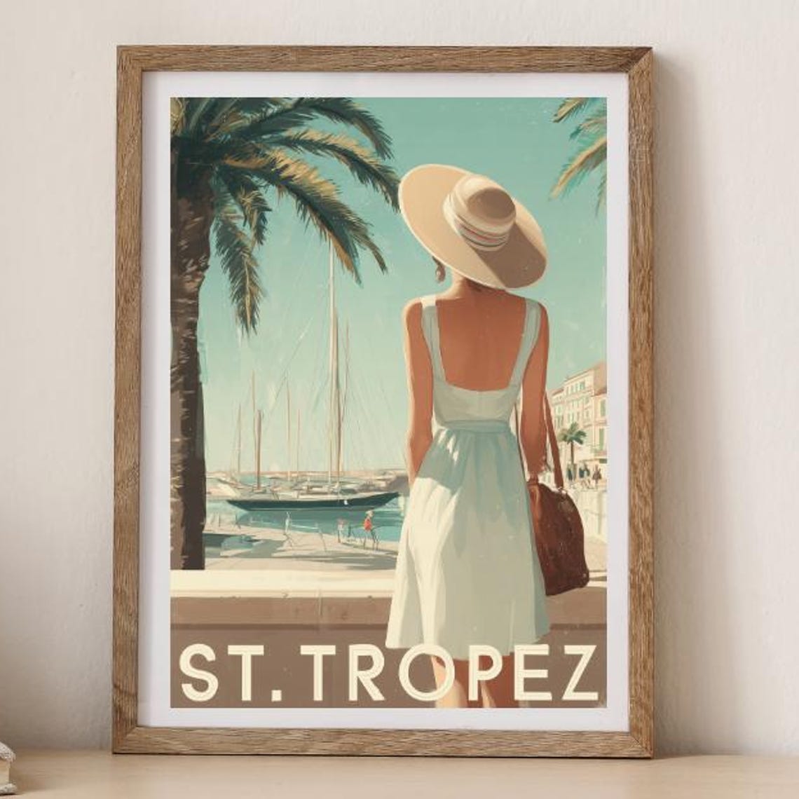 Saint Tropez Vintage Travel Poster