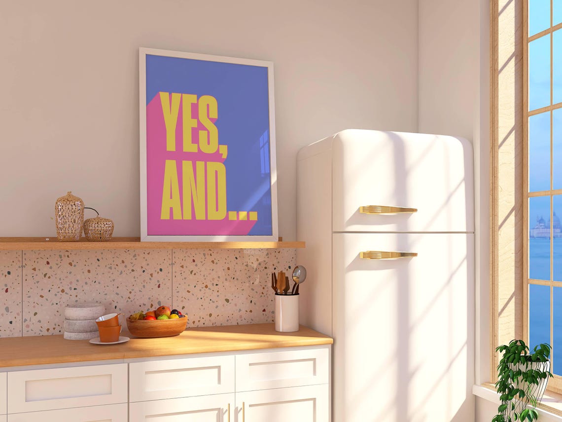 Yes And Improv Rule Quote Colorful Pop Art Theatre Poster Decor Gift - Image 3