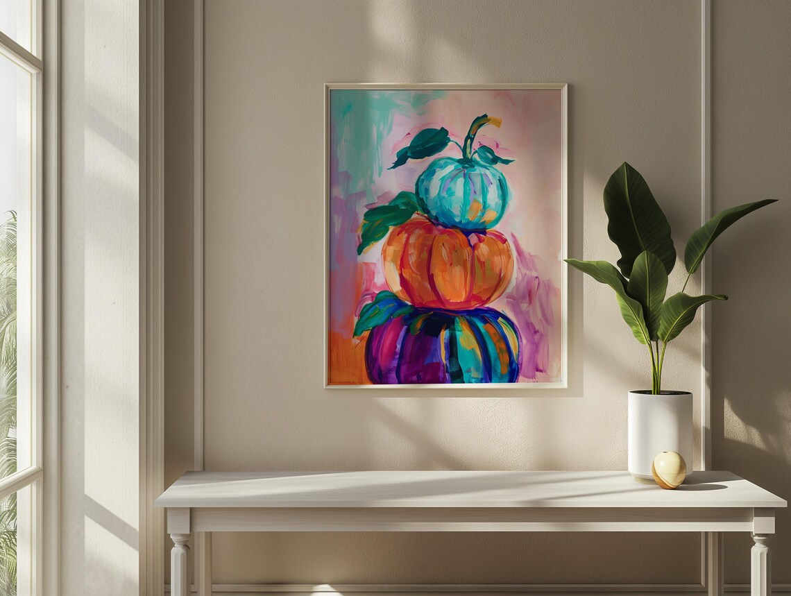 Maximalist Pumpkin Halloween Wall Art Print - Image 2