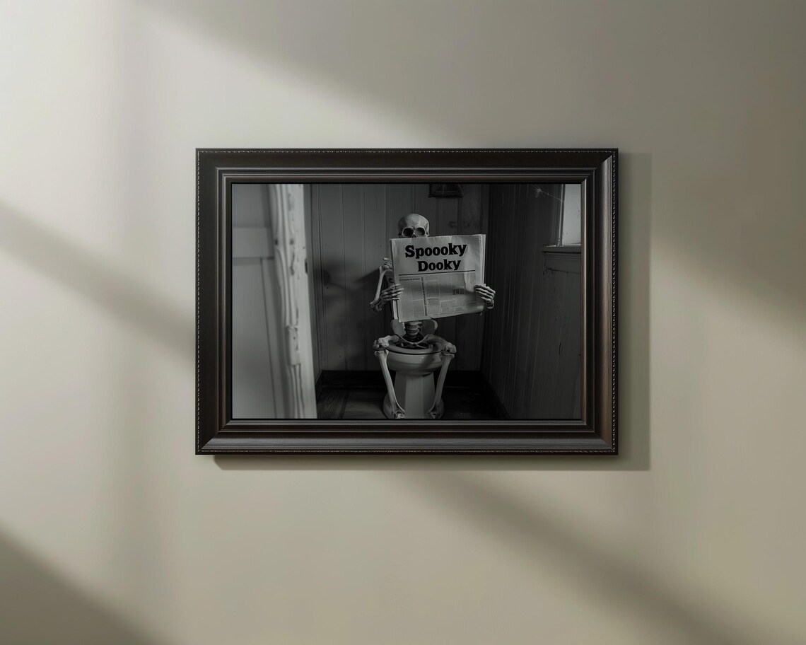 Funny Halloween Bathroom Art, Seasonal Poster - Image 3
