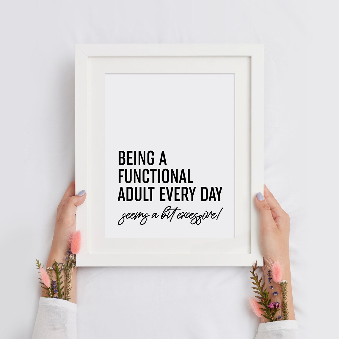 Being A Functional Adult Every Day Funny Adulting Quote Poster - Image 2