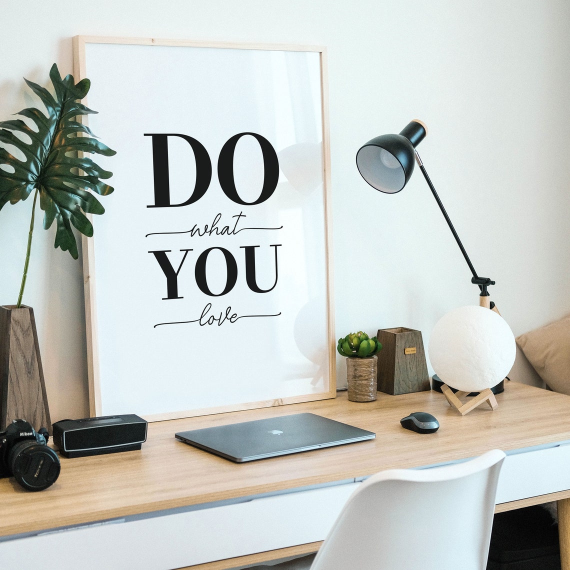 Do What You Love Script Serif Inspirational Office Quote Wall Art - Image 3
