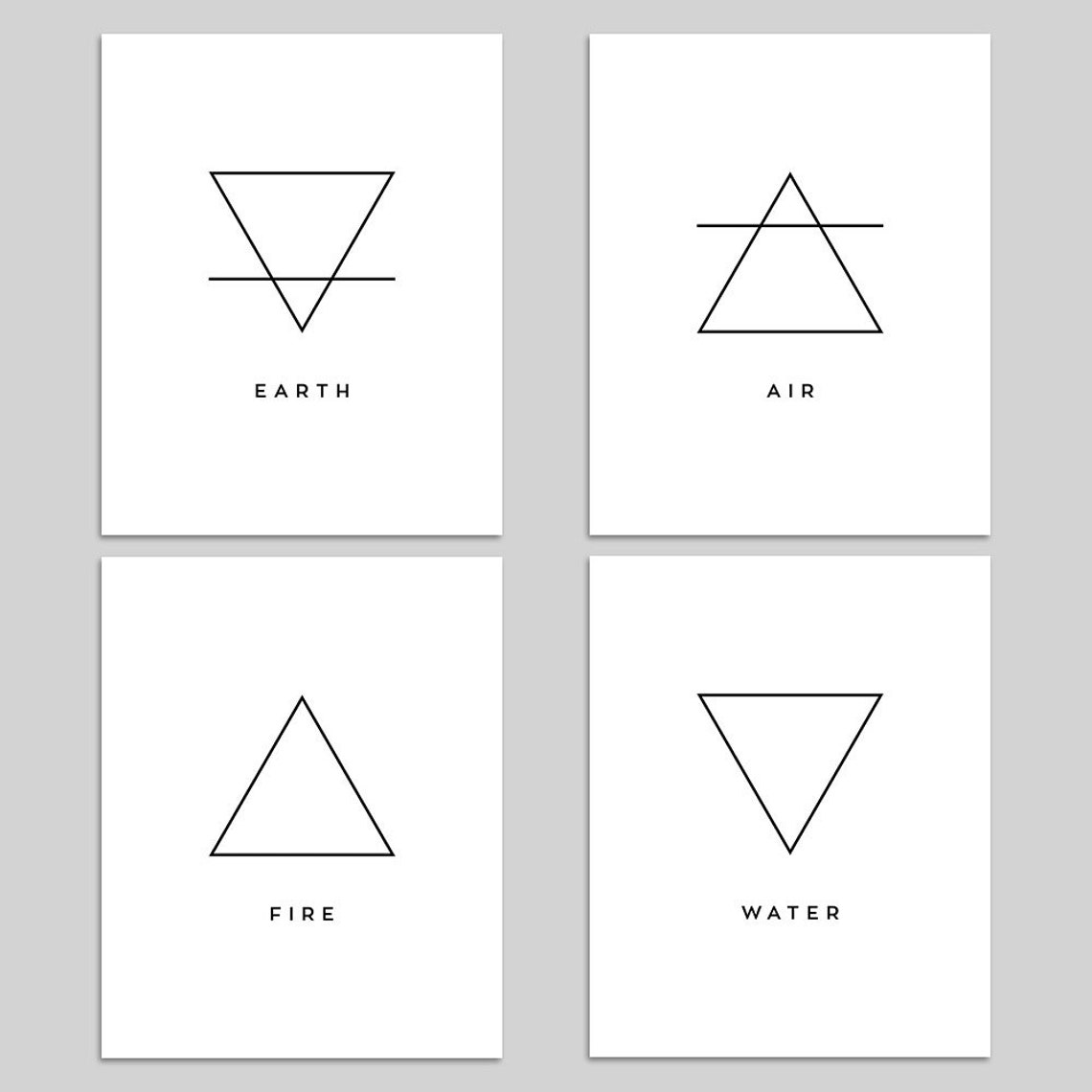 Earth Element Symbol Minimalist Modern Spiritual Line Art Poster - Image 3