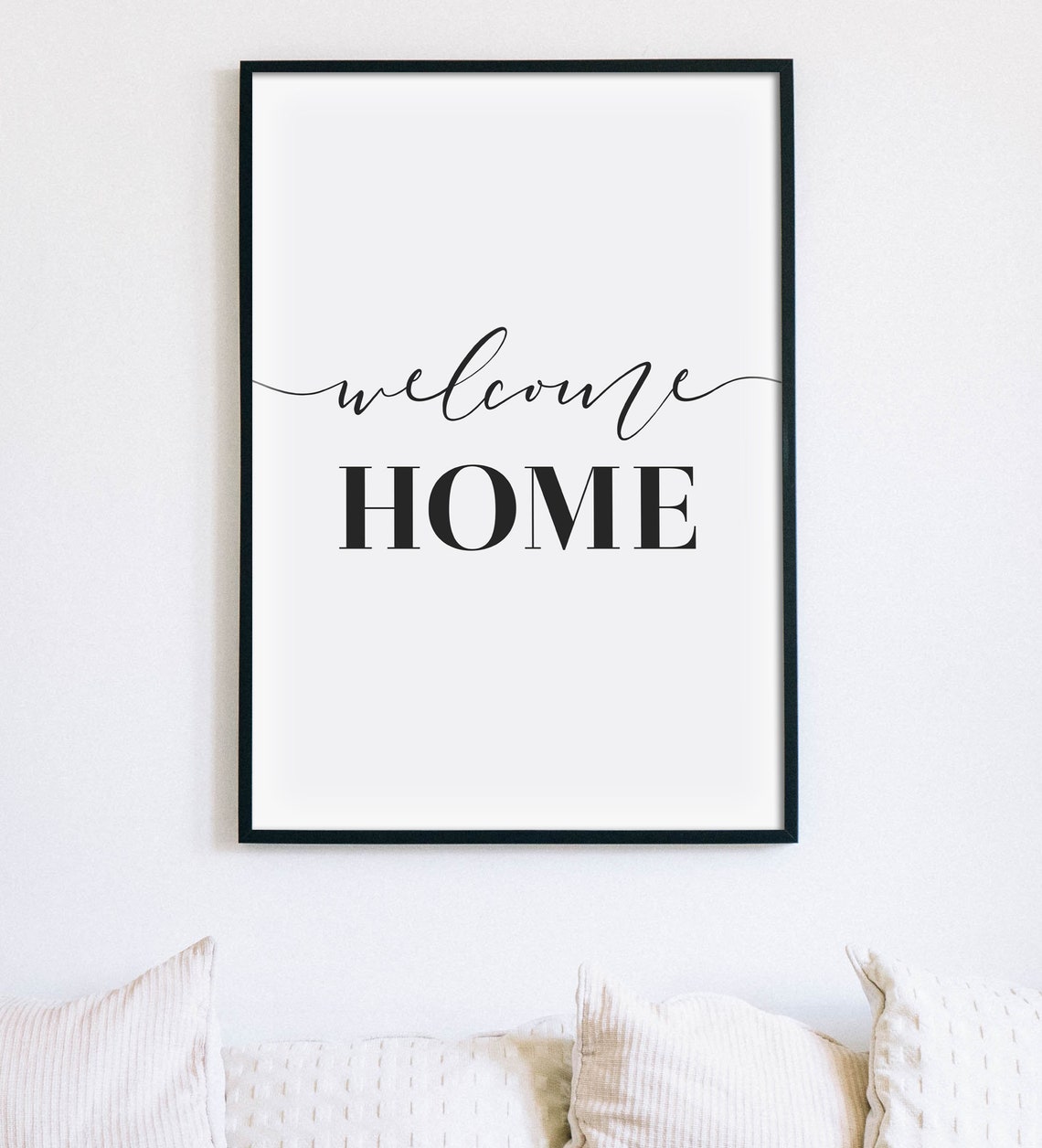 Welcome Home Entryway Script Serif Typography Housewarming Poster - Image 2