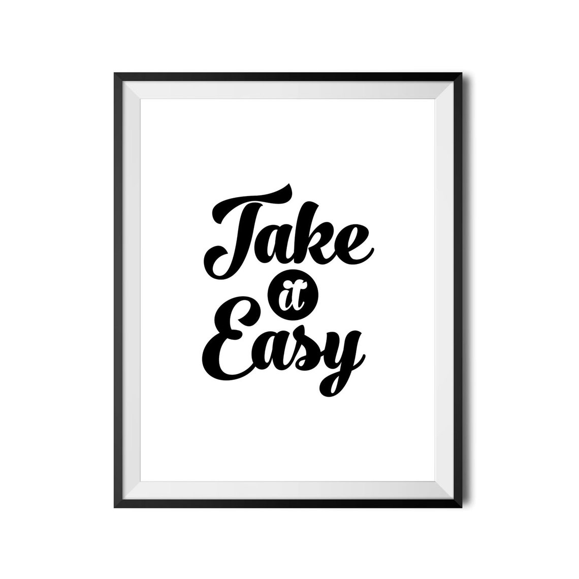 Take It Easy Bold Retro Script Relaxed Chill Vibe Typography Poster - Image 4