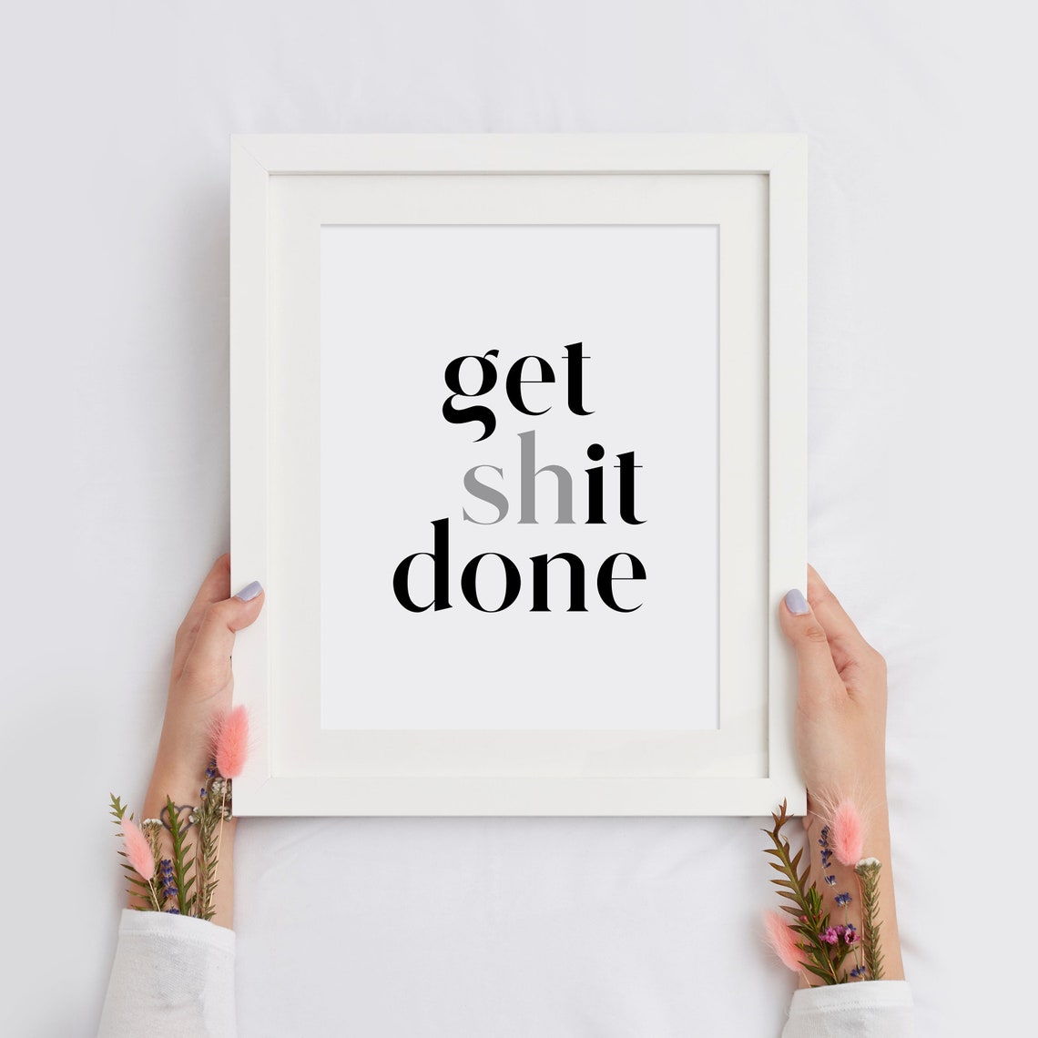Get Shit Done Funny Office Quote Poster for Desks and Workspaces - Image 2