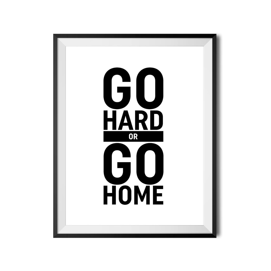Go Hard Or Go Home Bold Fitness Gym Workout Motivation Poster - Image 4