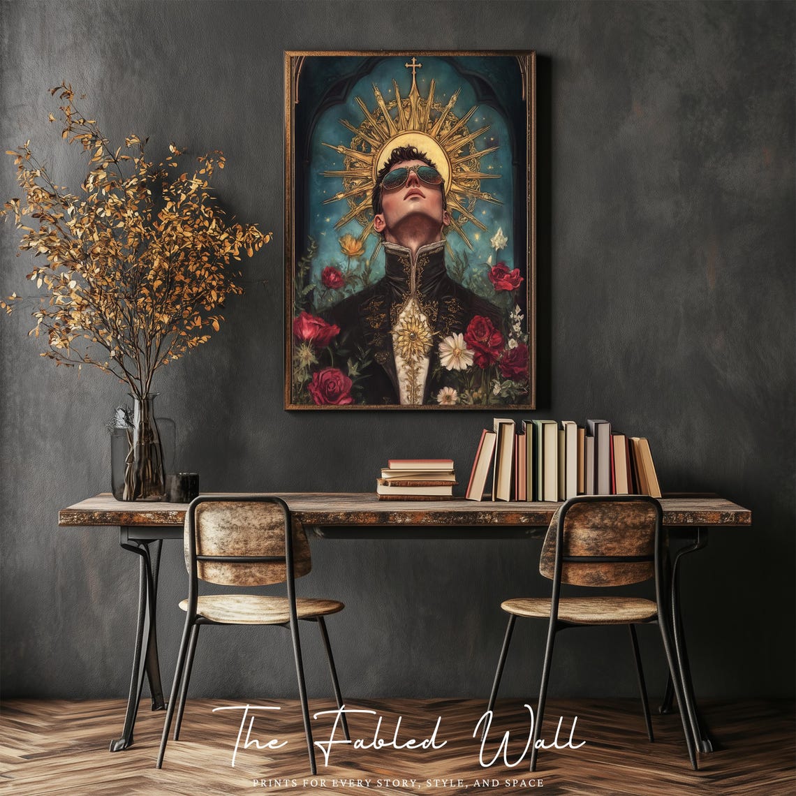 Saint Of The Sun, Celestial Portrait Art Print - Image 3