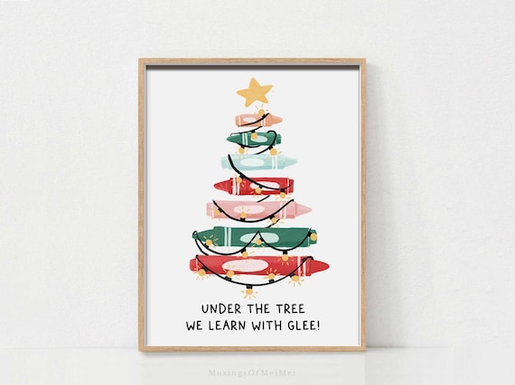 Under the Tree We Learn with Glee Crayon Classroom Tree Poster