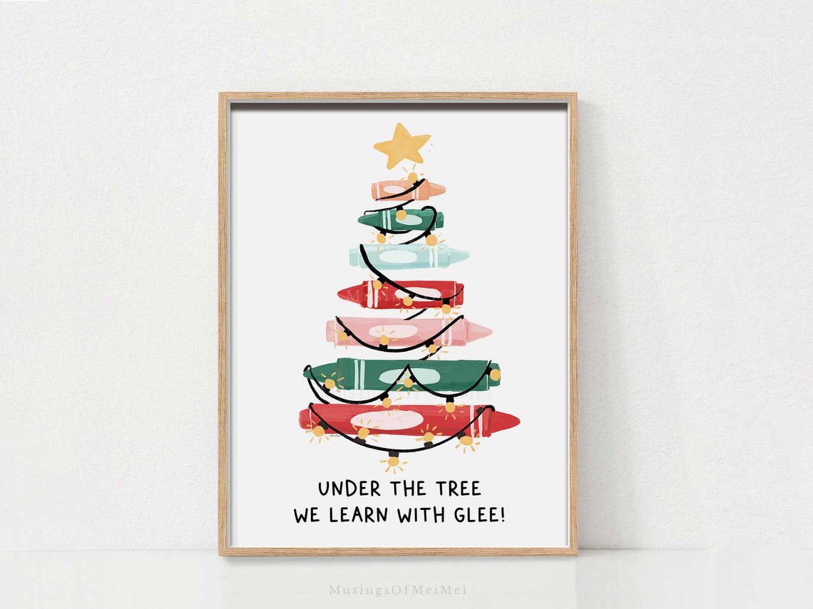 Under the Tree We Learn with Glee Crayon Classroom Tree Poster
