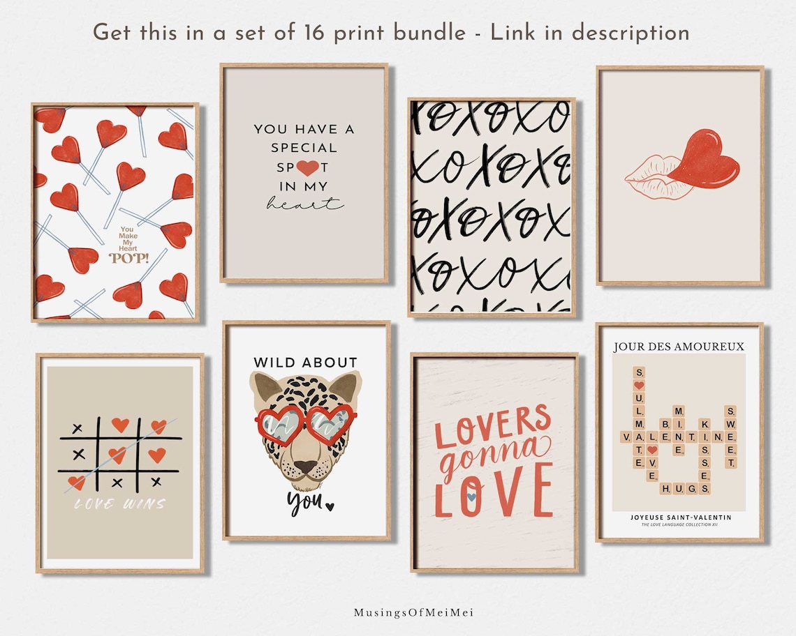 Valentines Day Scrabble Tile Love Art Print - Image 4
