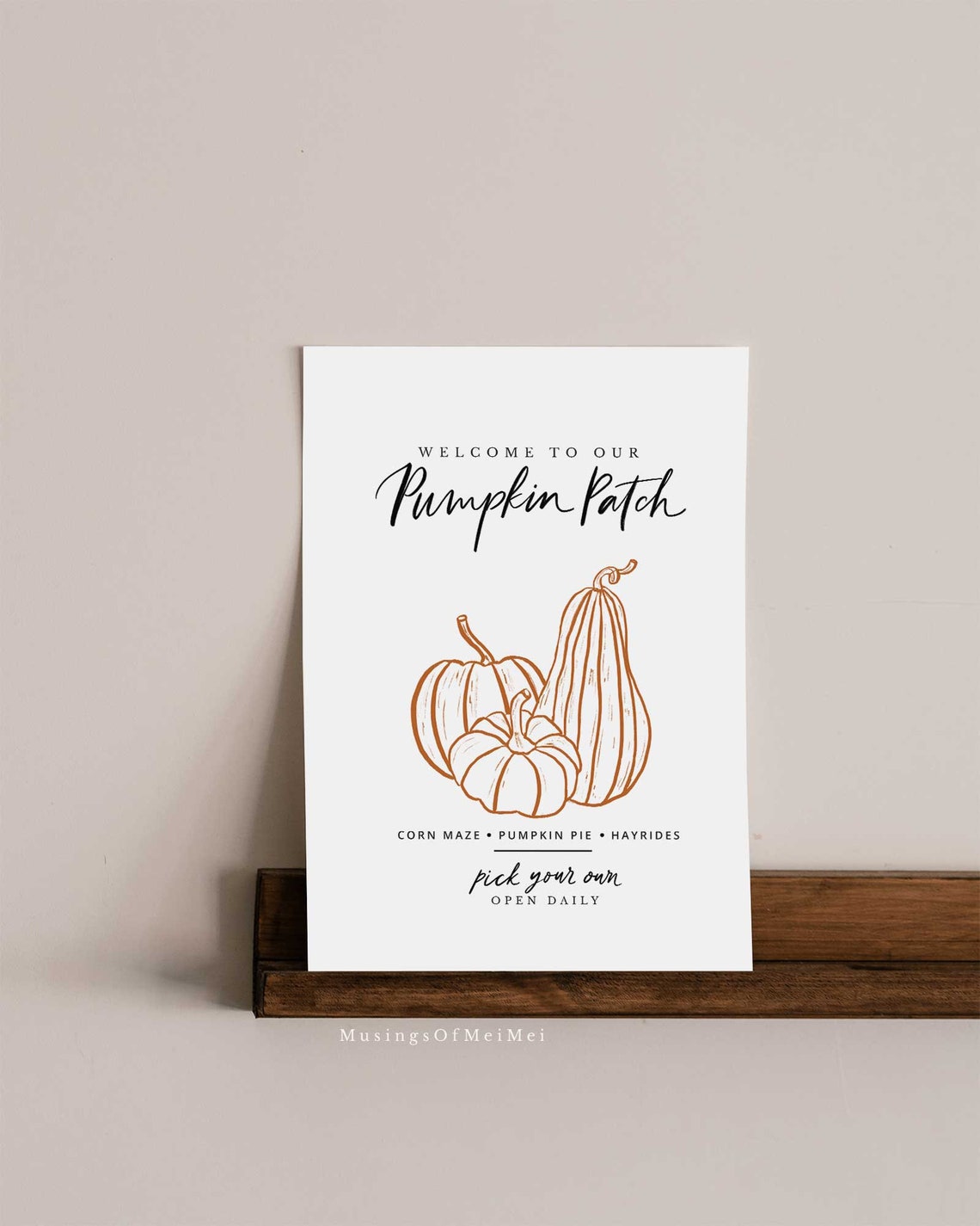 Welcome to Our Pumpkin Patch Farmhouse Fall Season Decor Poster - Image 2