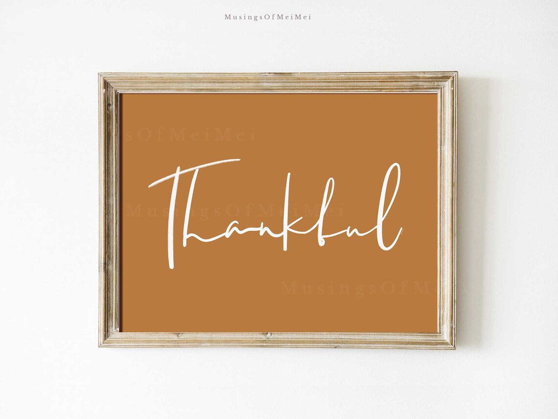 Thanksgiving Gallery Wall Art Print Set, Rustic Autumn Decor