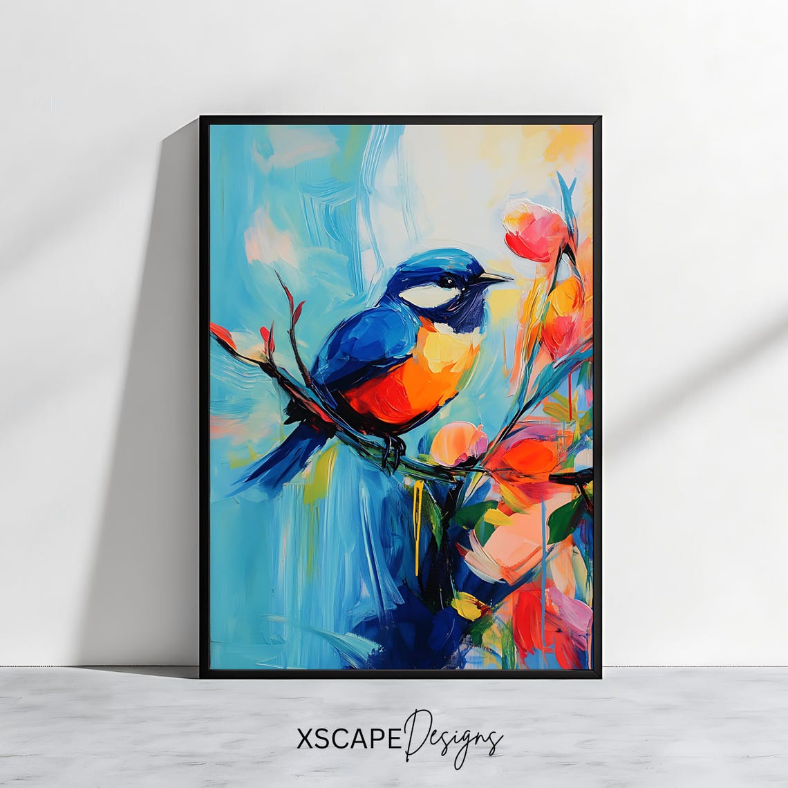 Bird Art Print, Vibrant Nature Decor