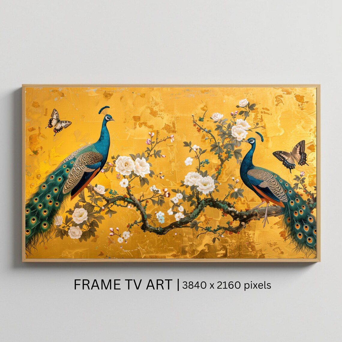 Peacock Elegant Bird Art, Roku TV Backdrop