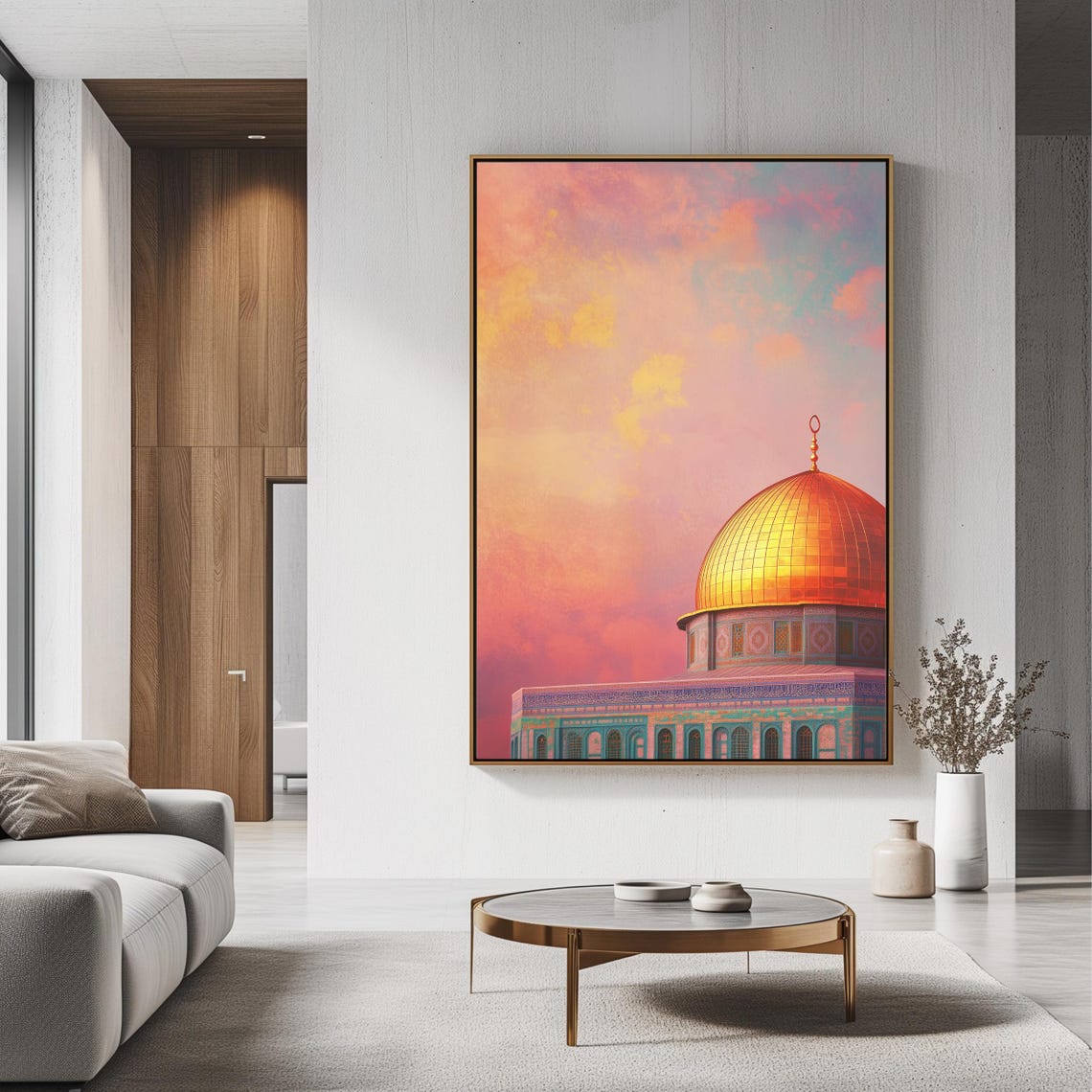 Golden Dome Of The Rock At Sunset Jerusalem Islamic Art Poster - Image 3