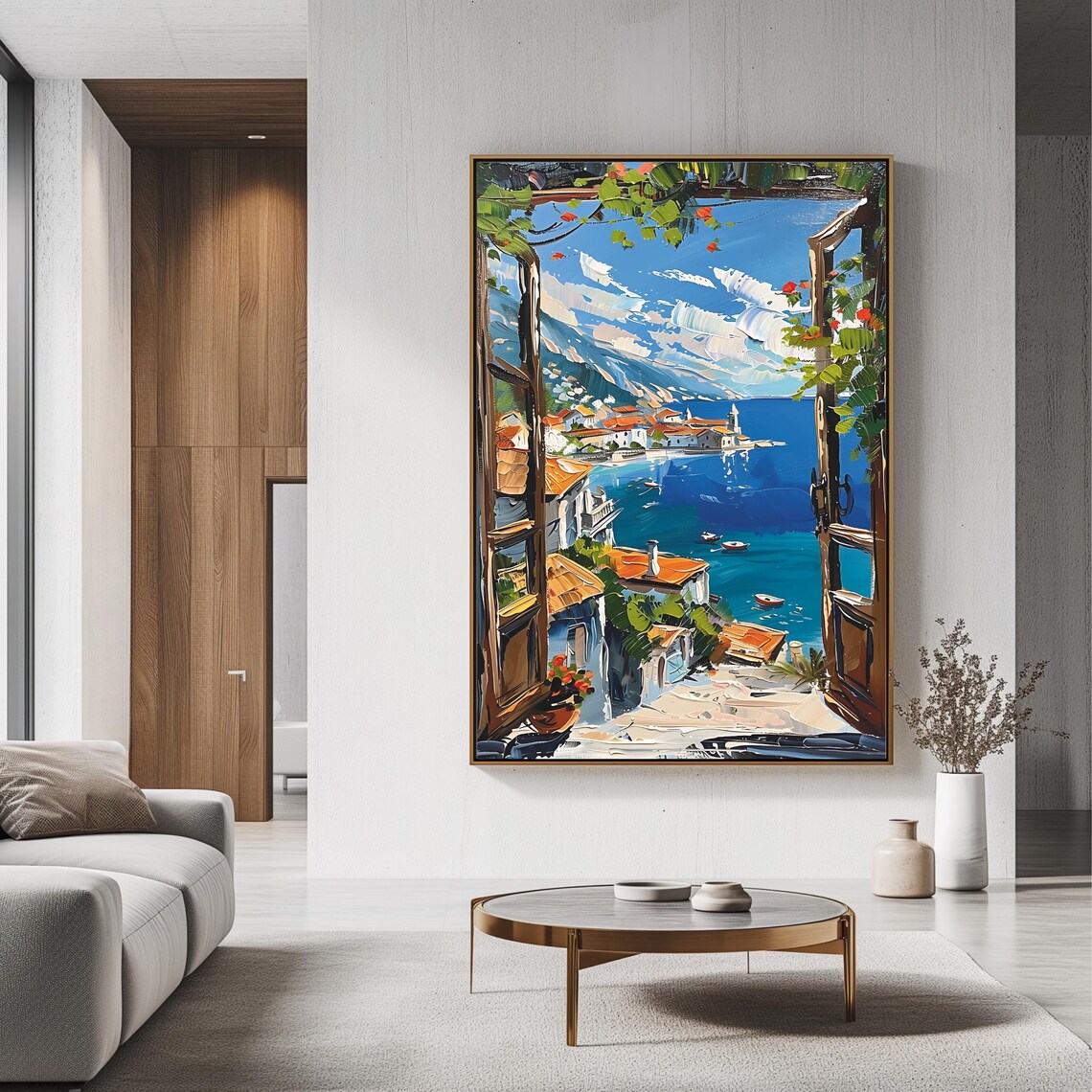 Mediterranean View, Coastal Landscape Poster - Image 3